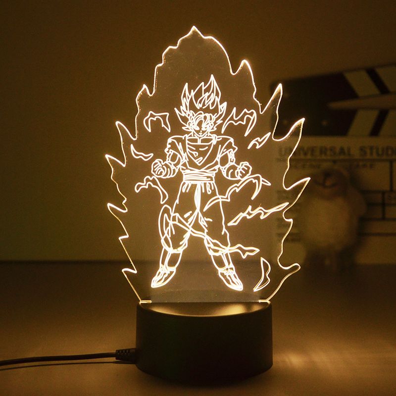 LED 3D Goku, Vegeta, etc • Dragon Ball Z • Decoração gamer, Cabeceira, Presente